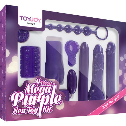 Just For You Mega Purple Sex Toy Kit - 9 Multifunctional Pieces