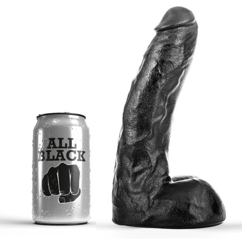 All Black Dildo 22 cm - Realistic Pleasure