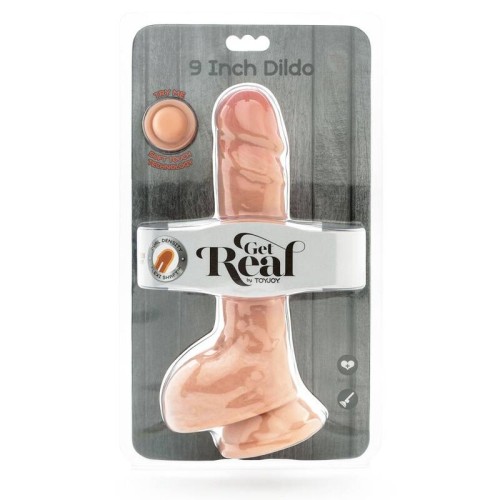 Dildo Dual Density 25.5 cm Con Testículos Natural