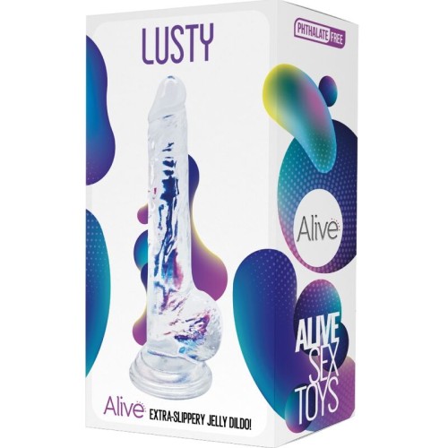 Lusty Pene Realístico Transparente 18 cm