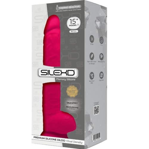 Pene Realístico de Silicona Premium Fucsia 15 Pulgadas