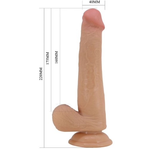 Dildo Realístico Natural de 22 Cm Flexible