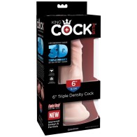 King Cock - Dildo Triple Densidad 15 Cm para Placer Máximo