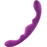 Dildo de Doble Penetración Luna Silicona Violeta 25cm