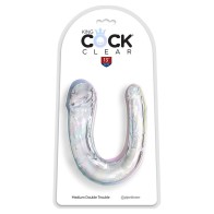 Double Trouble Dildo Doble 33 Cm Transparente