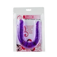 Dildo Doble Flexible en Gelatina Lila para Placer Dual