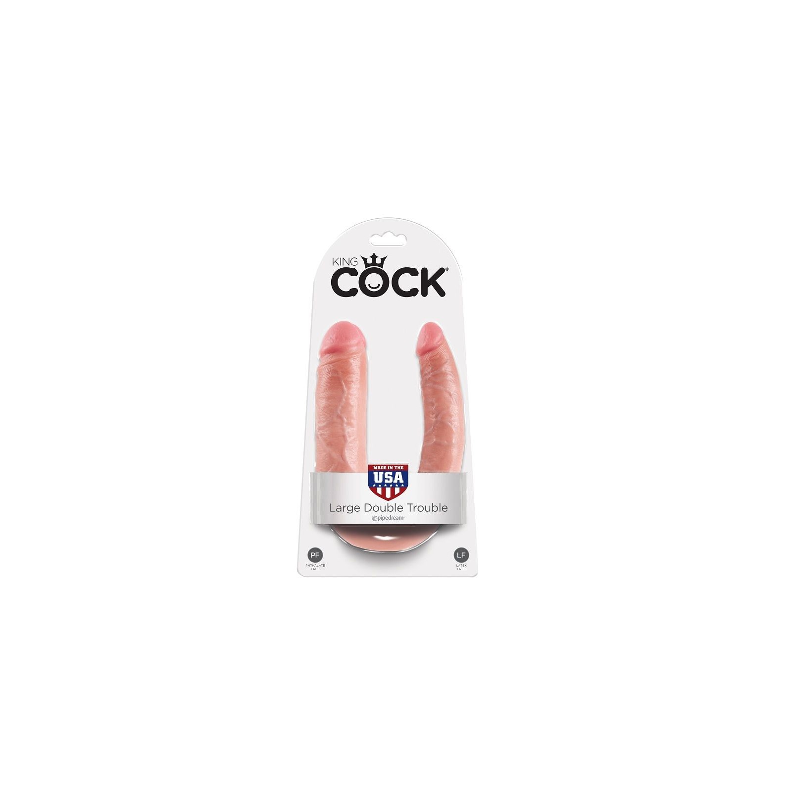 Double Penetration Dildo 17.8 Cm Natural