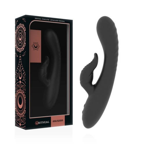 Anusara Dual Rechargeable Vibrator 2.0 Black - High Quality Silicone