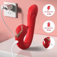 Armony Dolphin Multi-Position Vibrator & Heat Effect in Red