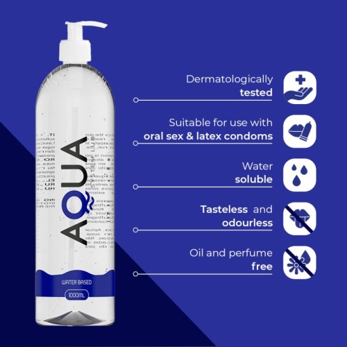 Lubricante a Base de Agua AQUA 1000 Ml - Seguro y Suave