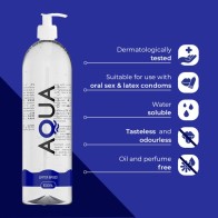 AQUA Water-Based Lubricant 1000ml - Safe and Soft