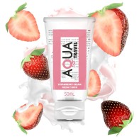 Water-Based Strawberry Cream Flavored Lubricant 50 ml - Travel Size