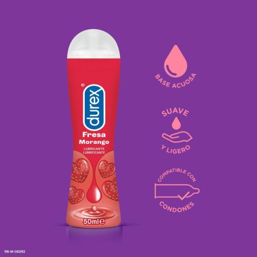 Lubricante Durex Play Fresa - Sensaciones Dulces