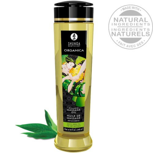 Shunga - Aceite De Masaje Organico Te Verde 240 Ml - Experiencia Sensual