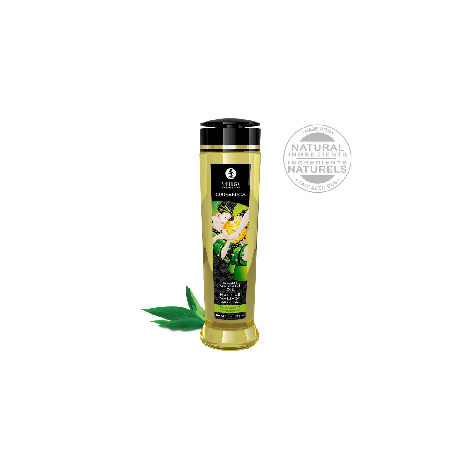 Shunga - Aceite De Masaje Organico Te Verde 240 Ml - Experiencia Sensual