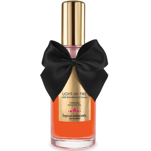 Bijoux Warming Massage Oil with Strawberry Aroma - Ignite Passion