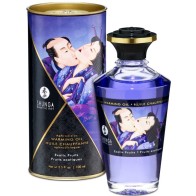 Shunga Aceite Masaje Efecto Calor Sabor Frutas Exóticas 100 Ml - Experiencia Sensual