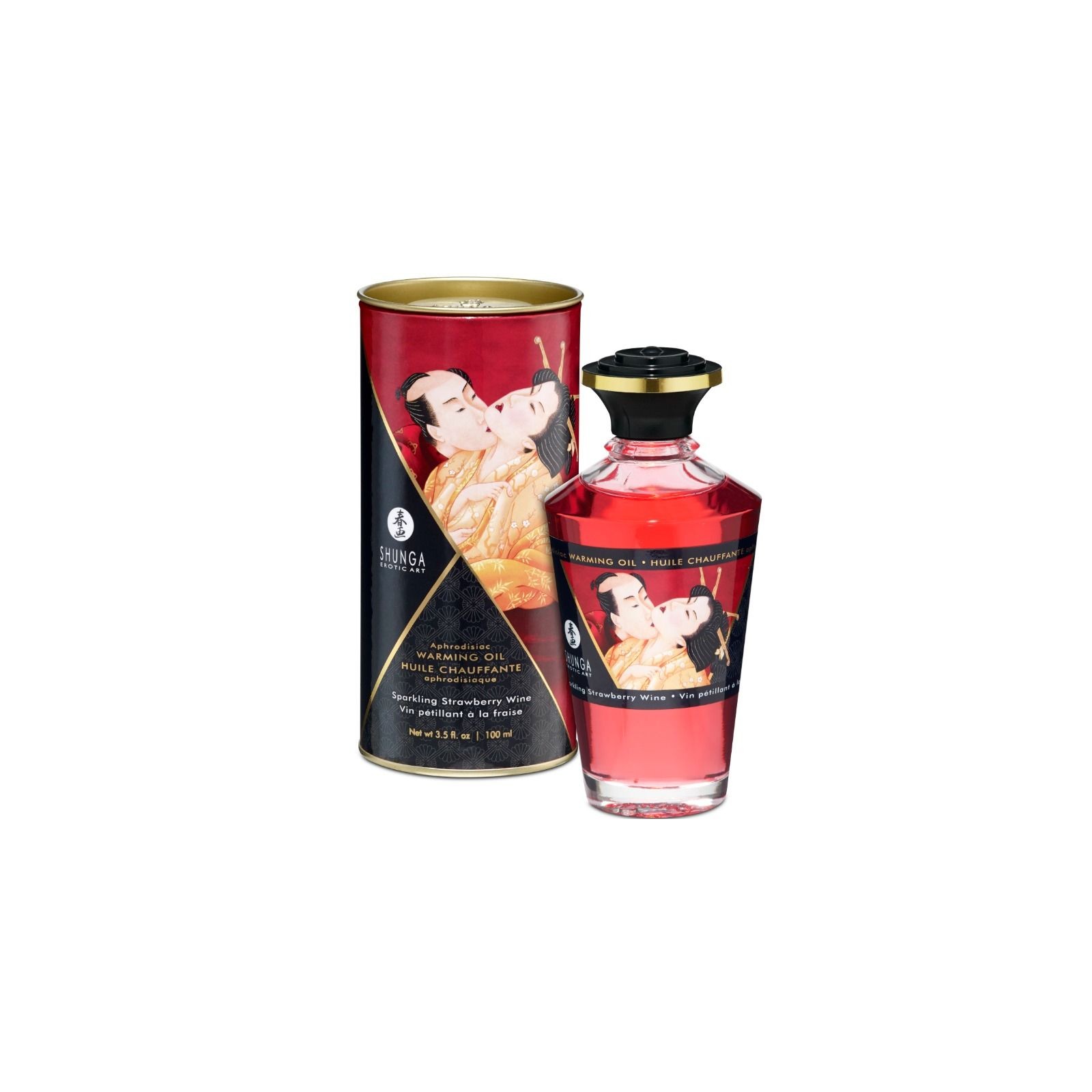 Shunga Warming Massage Oil Strawberries Cava 100ml