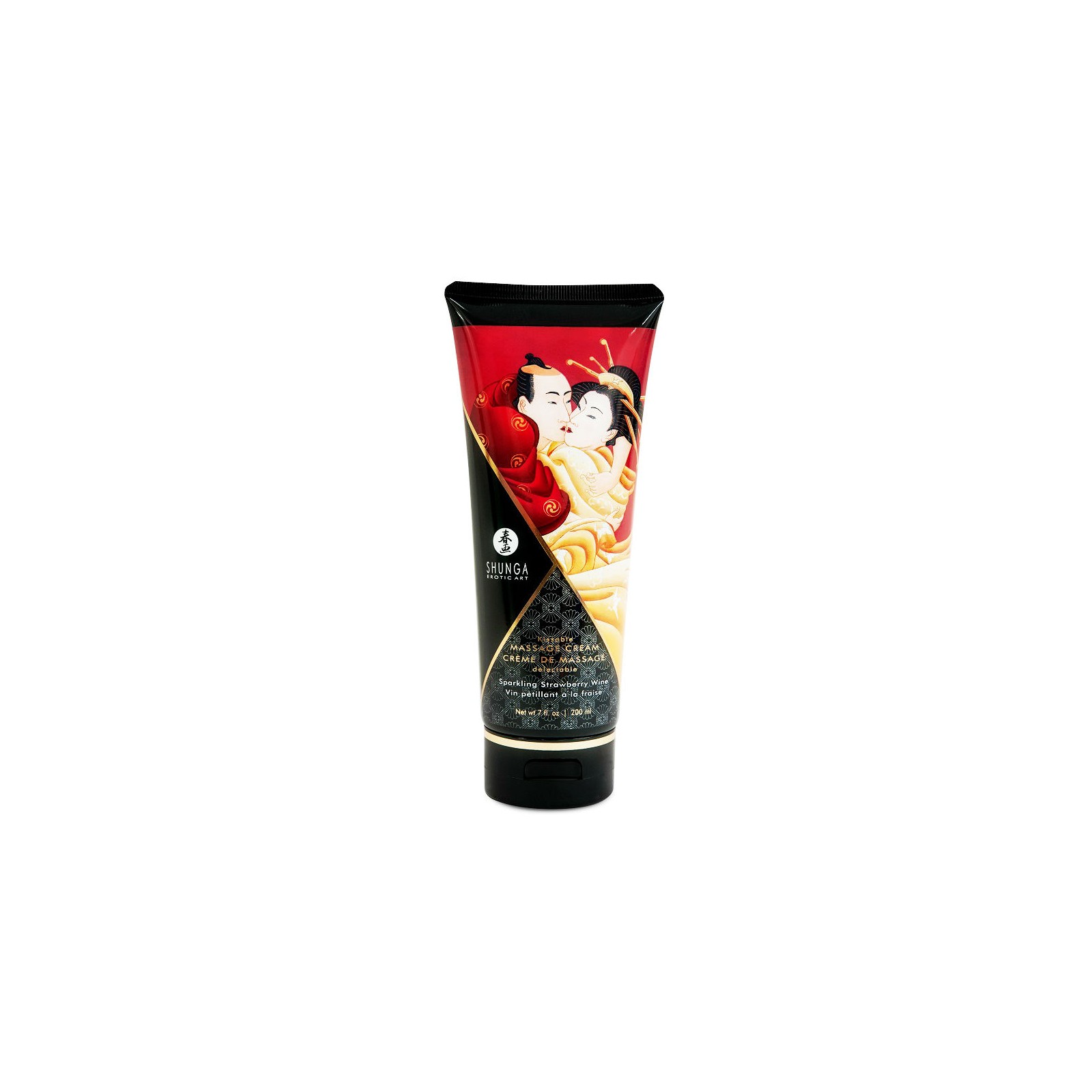 Shunga Strawberry & Cava Massage Cream 200ml - Sensual Experience