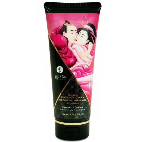 Shunga Raspberry Massage Cream 200ml - Ignite Intimacy