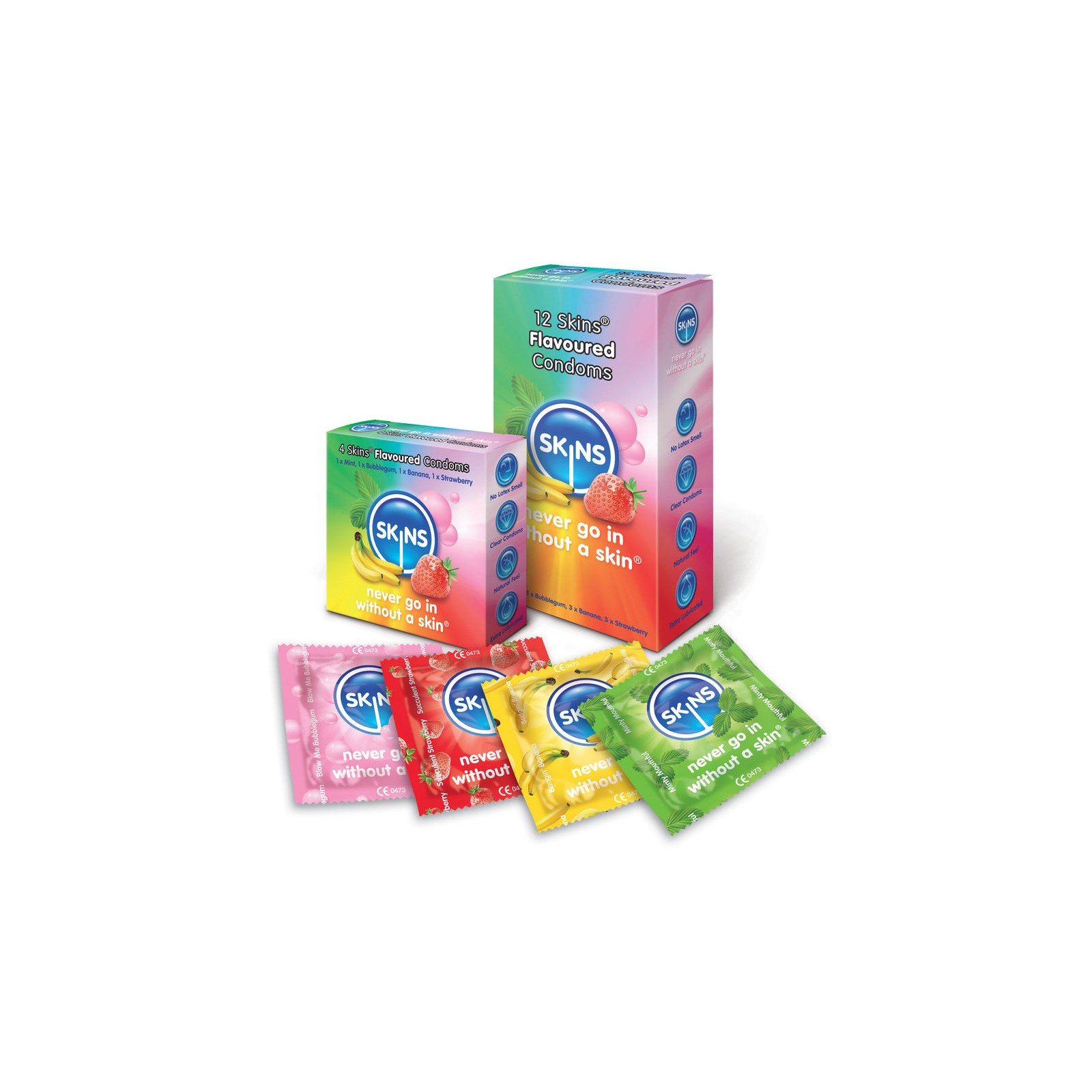 Skins Flavored Condoms Variety Pack - 12 pcs