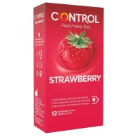 Control Adapta Strawberry Flavor Condoms 12 Units