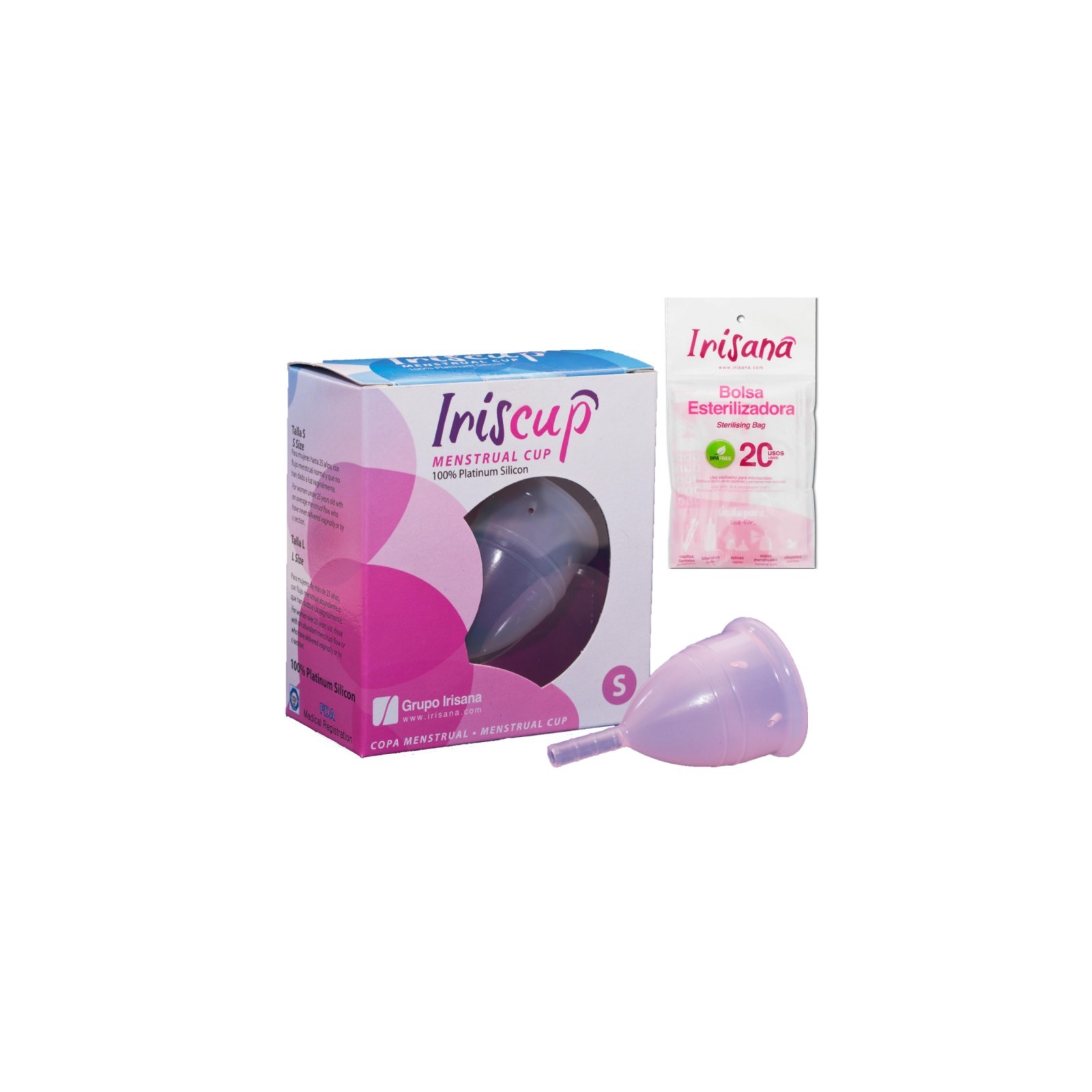 IrisCup Small Pink Menstrual Cup for Eco-friendly Periods