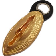 Golden Vagina-Shaped Bottle Opener