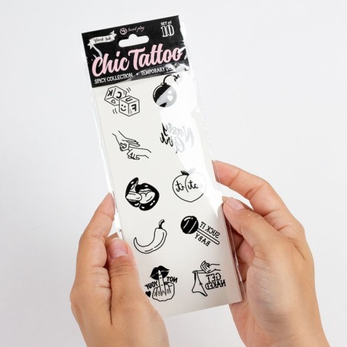 Secret Play Spicy Collection Temporary Tattoo Set for Fun