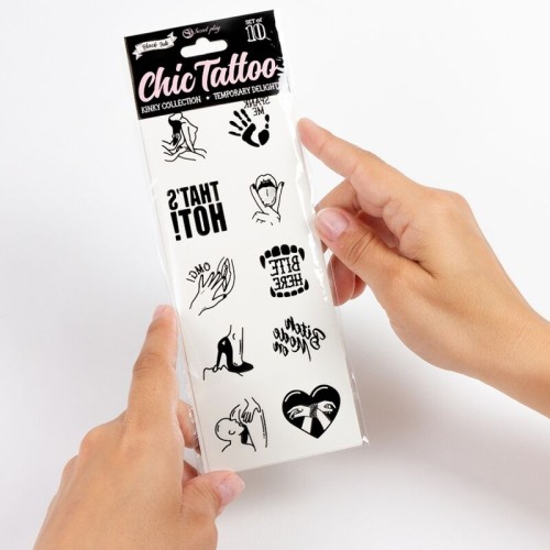 Secret Play - Kinky Temporary Tattoos Set for Bold Temptation