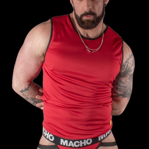 Macho Camiseta Roja para Looks Deportivos