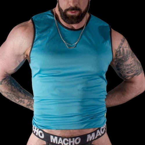 Macho Blue Sporty T-Shirt L/XL - Perfect Fit