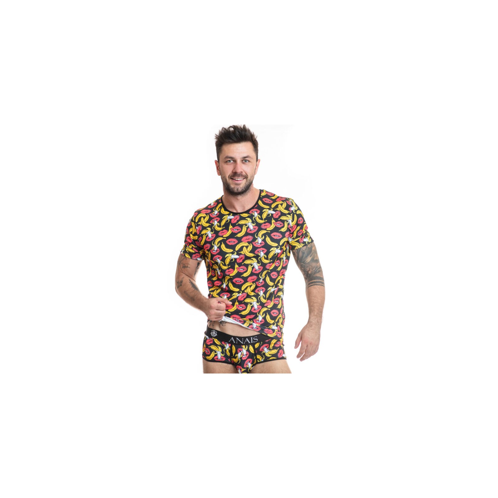 Anais Men - Banana Camiseta para Estilo Casual Divertido