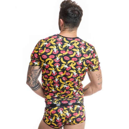 Anais Men - Banana Camiseta para Estilo Casual Divertido