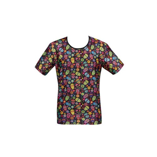 Anais Men Mexico Floral Skull T-shirt XL