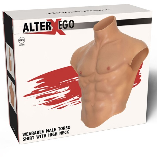 Alter Ego Male Torso Shirt with Abs - Unique Cross-Dressing Accessory