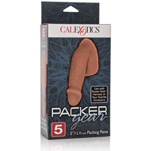 Pene Realístico para Packing 14.5 cm Marrón para Mayor Masculinidad