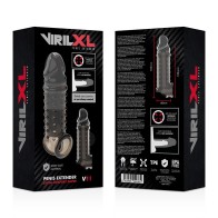 Extensión y Funda De Pene V11 Negro - Experiencia de Placer Definitiva