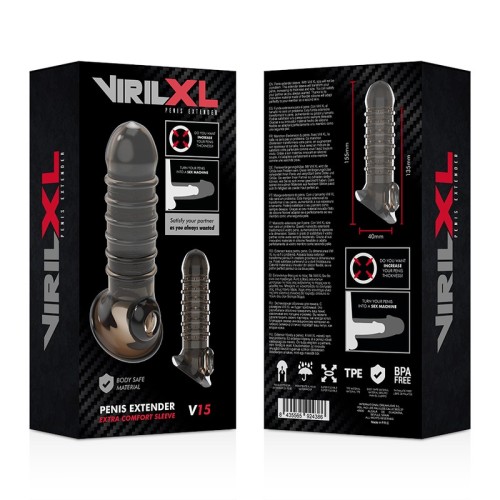 Extensión Y Funda De Pene V15 Negro Aumentador