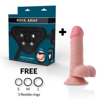 Arnes con Dildo Realista Dual Density Panzer de Rockarmy