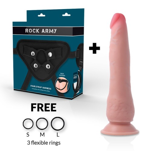 Rockarmy - Arnés + Dildo Dual Density Crusader Realista