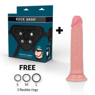 Rockarmy Arnes + Dildo de Silicona Líquida Premium Avenger 19 Cm