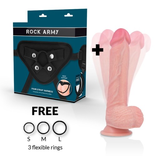 Rockarmy - Arnés y Hawk Rotador Y Vibrador 22 Cm