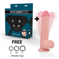 Rockarmy Harness and Hawk Rotating Vibrator 22 cm