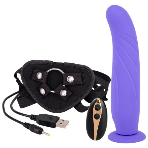 Arnés Strap On con Dildo Vibrador de 24 cm