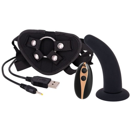 Strap-On Harness with Vibrating Dildo