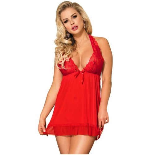 Sublime Red Floral Babydoll for Sensual Elegance