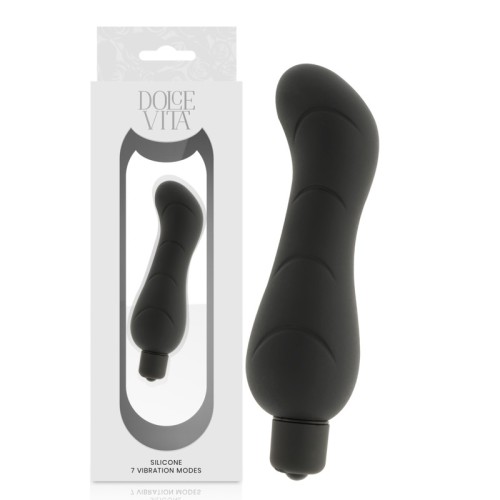 G-Spot Black Silicone Vibrator