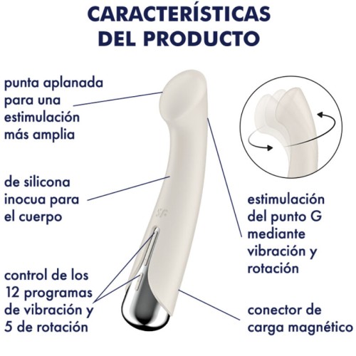 Satisfyer G-sport 1 Vibrador Rotador Beige - Sensación Definitiva