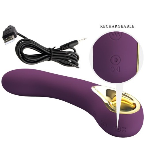 Vibrador Recargable Lila Ethan De Pretty Love Para Máximo Placer